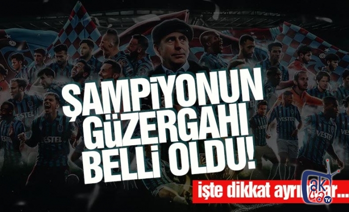 Şampiyonun güzergahı belli oldu