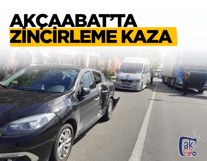 Akçaabat'ta zincirleme kaza...