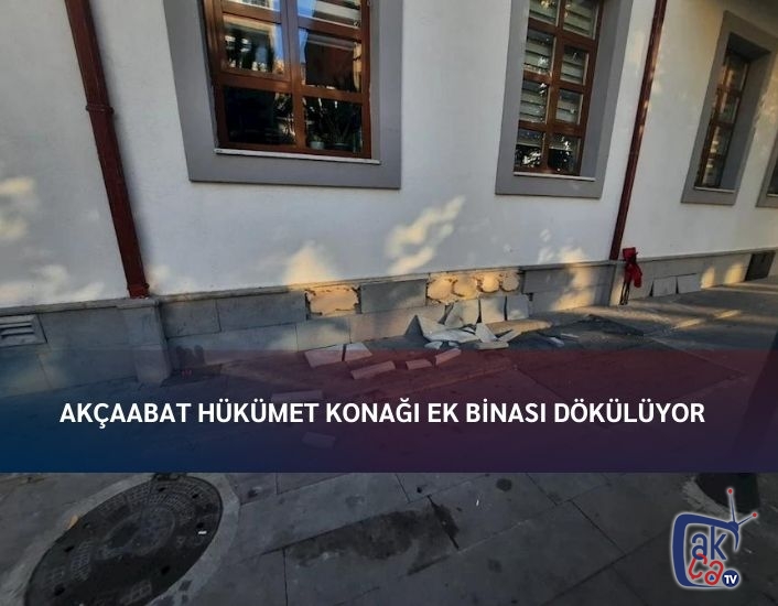 AKÇAABAT HÜKÜMET KONAĞI EK BİNASI DÖKÜLÜYOR