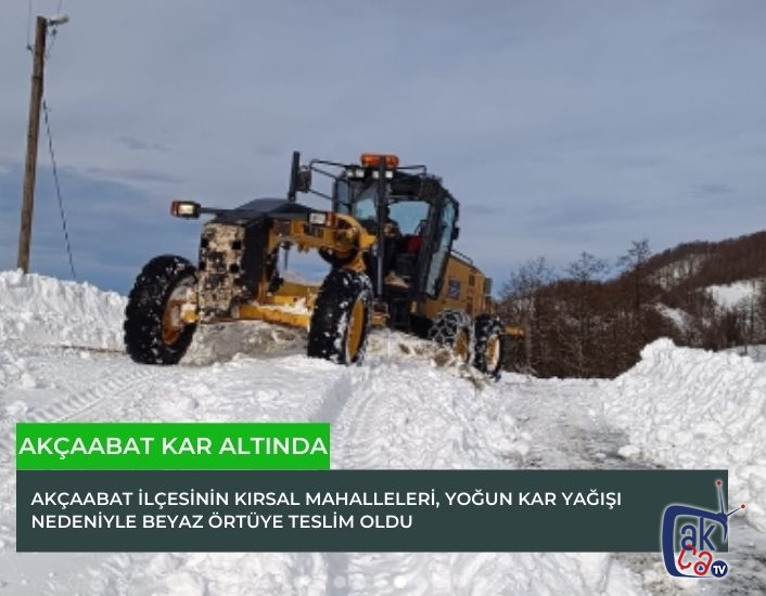 Akçaabat Kırsalı Kar Altında