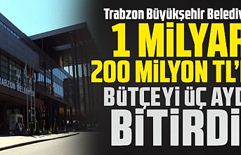 Trabzon Büyükşehir Belediyesi 1 milyar 200 milyon TL'lik bütçeyi üç ayda bitirdi