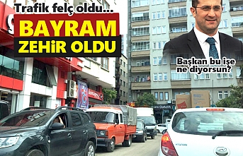 Akçaabat’ta trafik felç oldu