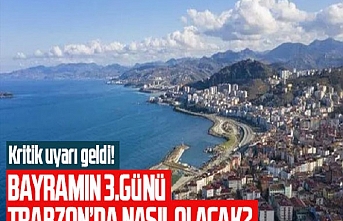 Bayramı 3. günü Trabzon'da hava nasıl olacak? Kritik uyarı geldi