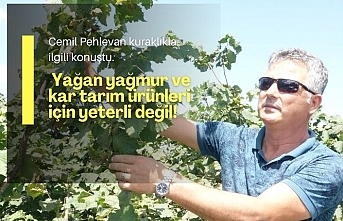 Ziraat Mühendisleri Odası Başkanı Pehlevan: Yağan yağmur ve kar tarım ürünleri için yeterli değil!