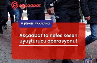 Akçaabat'ta nefes kesen operasyon! 5 kişi yakalandı!