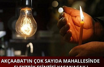 Akçaabat'ın çok sayıda mahallesinde elektrik kesintisi yaşanacak!