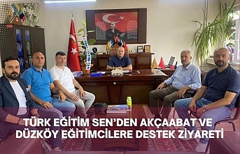 TÜRK EĞİTİM SEN’DEN AKÇAABAT VE DÜZKÖY EĞİTİMCİLERE DESTEK ZİYARETİ