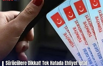 Sürücülere Dikkat! Tek Hatada Ehliyet İptal Edilebilir!