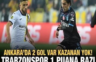 Trabzonspor deplasmanda MKE Ankaragücü ile 1-1 berabere...